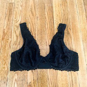 Aerie Happy Unlined Plunge Lace Bra 34D